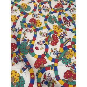 Vintage Homemade "Candy land" Type Blanket Quilt‎ Kids Baby Nostalgic Colorful